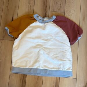 Madewell' Colorblock Raglan Tee - White, Yellow, Red